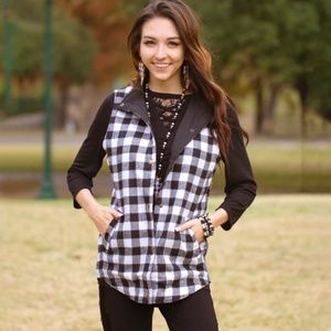 Buffalo Plaid Reversible Vest with Pockets